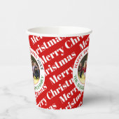 Vroege kersttypografie en fotovakantie papieren bekers (Links)