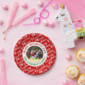 Vroege kersttypografie en fotovakantie papieren bordje (Feest)