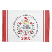 Vroege kersttypografie en kerstboomkreeft kussensloop (Achterkant)