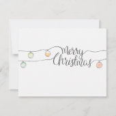 Vroege kersttypografie en kerstversieringen feestdagenkaart (Voorkant)