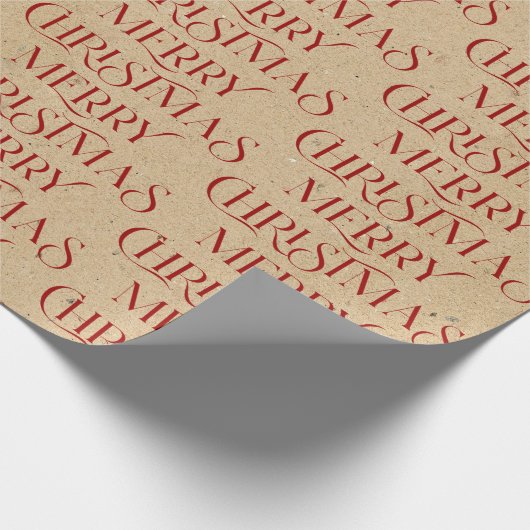 Vroege kersttypografie op kartonnen papier (Hoek)