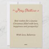 Vroege kerstvakantie met kerstmis van Thleed Santa Feestdagenkaart (Achterkant)