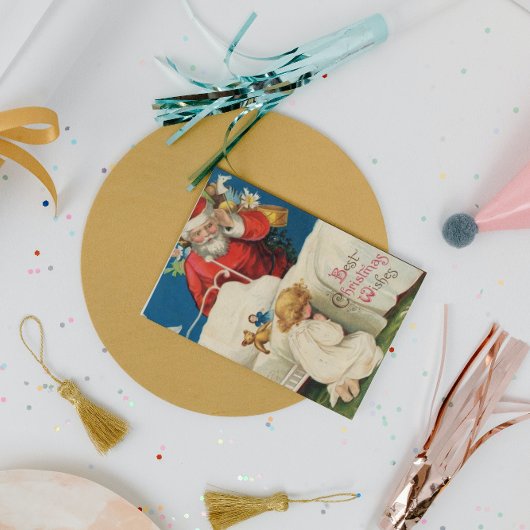 Vroege kerstvakantie met kerstmis van Thleed Santa Feestdagenkaart