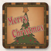 Vroege kerstvakantieboom bier onderzetter (Voorkant)