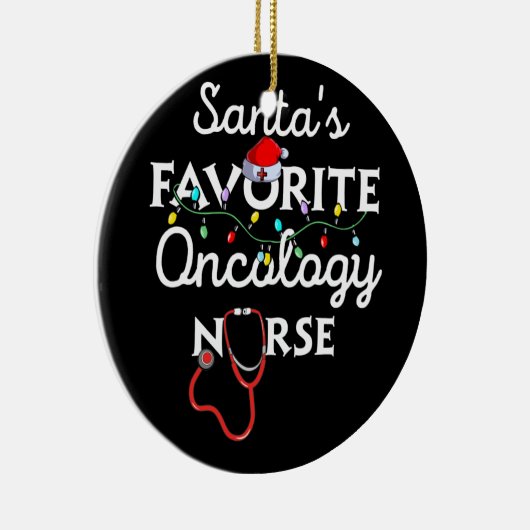 Vroege kerstverpleegkunde, Crew Santa's Oncologie Keramisch Ornament (Rechts)