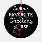 Vroege kerstverpleegkunde, Crew Santa's Oncologie Keramisch Ornament (Voorkant)