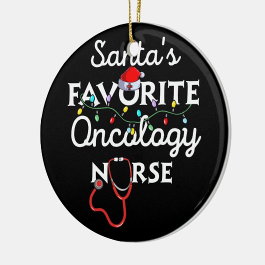 Vroege kerstverpleegkunde, Crew Santa's Oncologie Keramisch Ornament (Links)