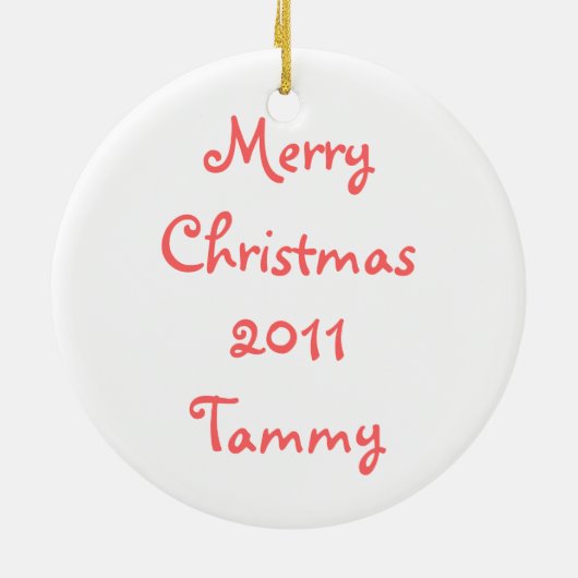 Vroege kerstversiering met Roos Keramisch Ornament (Achterkant)