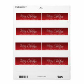 Vroege kerstverzendlabels etiket (Full Sheet)