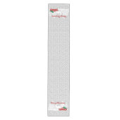 Vroege kerstwagen en hert medium tafelloper (Voorkant)