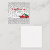 Vroege kerstwagen en hert notitiekaartje (Voorkant / Achterkant)