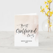 Vroege kerstwensen voor Vriendin Gold-feestdagen Kaart (Gele Bloem)