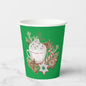 Vroege kerstwinterkleerbeker papieren bekers (Voorkant)