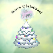 Vroege klanten met kerstboomdecoratie raamsticker (Vel 3)