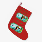 Vroege klassieke kerstcaravan kleine kerstsok (Voorkant (Hangend))