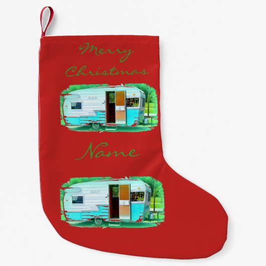Vroege klassieke kerstcaravan kleine kerstsok (Voorkant)