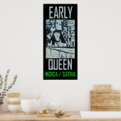VROEGE KONINGIN INDICA SATIVA POSTER (Keuken)