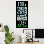 VROEGE KONINGIN INDICA SATIVA POSTER (Thuiskantoor)