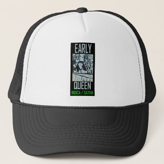 VROEGE KONINGIN INDICA SATIVA TRUCKER PET (Voorkant)