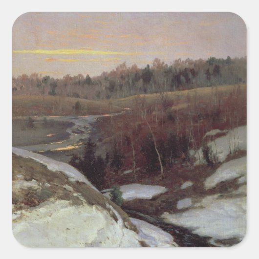 Vroege Lente 1905 Vierkante Sticker (Voorkant)