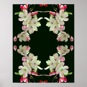 Vroege lente Apple bloeit Abstracte kunst Poster