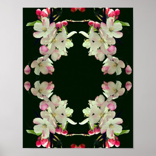 Vroege lente Apple bloeit Abstracte kunst Poster (Voorkant)