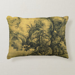 Vroege lente en Guo Xi - Chinees kunst/imperiaal C Accent Kussen