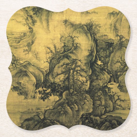 Vroege lente en Guo Xi - Chinees kunst/imperiaal C Kartonnen Onderzetters (Voorkant)