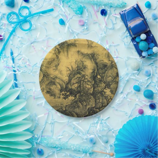 Vroege lente en Guo Xi - Chinees kunst/imperiaal C Papieren Bordje (Feest)