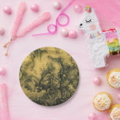 Vroege lente en Guo Xi - Chinees kunst/imperiaal C Papieren Bordje (Feest)