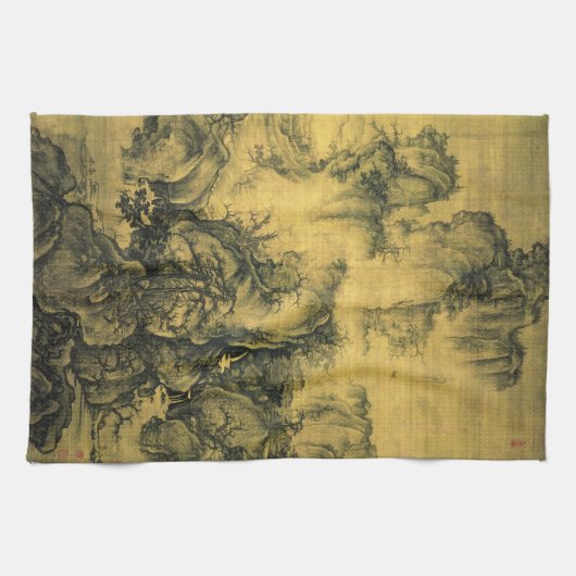 Vroege lente en Guo Xi - Chinees kunst/imperiaal C Theedoek (Horizontaal)