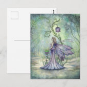 Vroege Lente Fairy Waterverf Art Illustration Briefkaart (Voorkant / Achterkant)