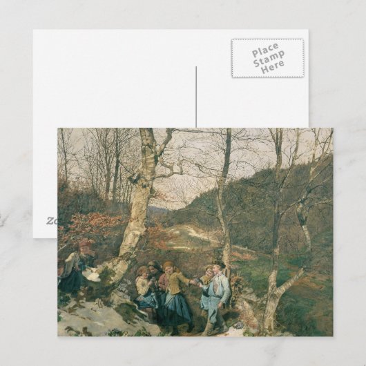 Vroege lente in het Bos van Wenen Briefkaart (Voorkant / Achterkant)