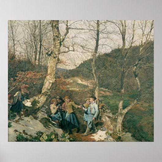 Vroege lente in het Bos van Wenen Poster (Voorkant)