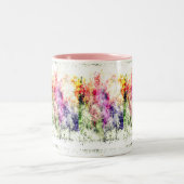 "Vroege lente" koffie-Mok Tweekleurige Koffiemok (Center)