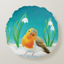 Vroege Lente Robin (Erithacus rubecula)