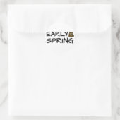 Vroege lente ronde sticker (Tas)
