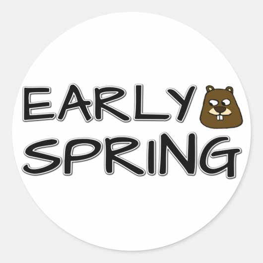 Vroege lente ronde sticker (Voorkant)