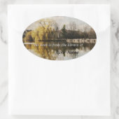 Vroege lente vijver reflecties bibliotheek sticker (Tas)