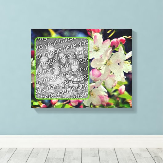 Vroege lentebloesems Creëer Uw eigen foto Canvas Afdruk (Insitu (Houten vloer))