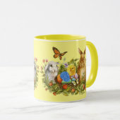 Vroege lenteseitijd bunny Eggs Chick Butterfly Gif Mok (Voorkant rechts)