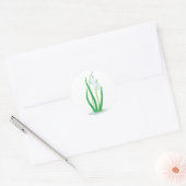 Vroege lentesnowdruppels ronde sticker (Envelop)