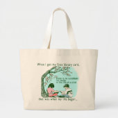 Vroege lezing grote tote bag (Voorkant)