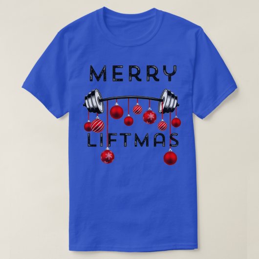 Vroege LIftmas kerstgym Workout T-shirt (Design voorkant)