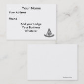 Vroege masterkaart visitekaartje (Voorkant / Achterkant)