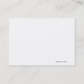 Vroege masterkaart visitekaartje (Achterkant)