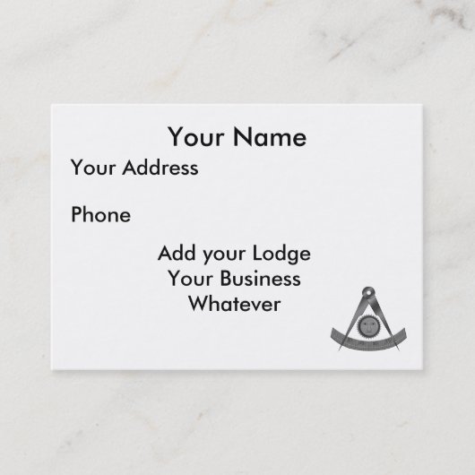 Vroege masterkaart visitekaartje (Voorkant)