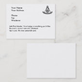 Vroege masterkaart visitekaartje (Voorkant / Achterkant)