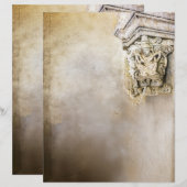 Vroege Middeleeuwse oude stijl perkament (Voorkant / Achterkant)