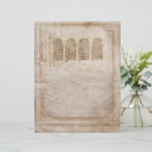 Vroege Middeleeuwse oude  stijl perkament (Staand voorkant)